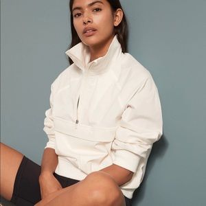 Popover Rain Jacket by Banana Republic. It’s is extremely cute.